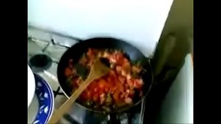 horny desi aunty sucking cock while cooking
